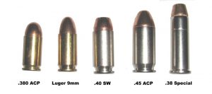 380 vs 9mm vs 40sw vs 45 acp vs 38 spl