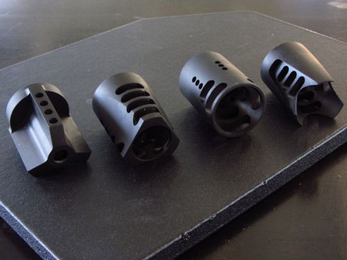 Various type of muzzle brake for futuristic combat system